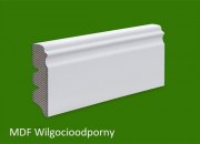 Listwa przypodłogowa MDF biała lakierowana  - 80 x 16 PLUS – wilgocioodporna